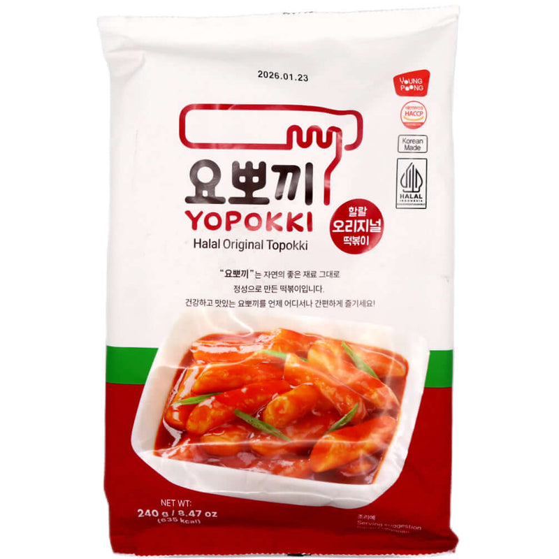 Young Poong Halal Original Topokki Rice Cake (Sweet & Hot) 240g - Tuk Tuk Mart