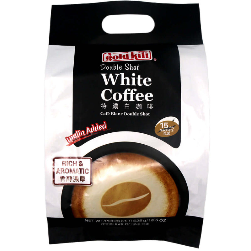 Gold Kili Double Shot White Coffee (35g*15pcs) 525g - Tuk Tuk Mart