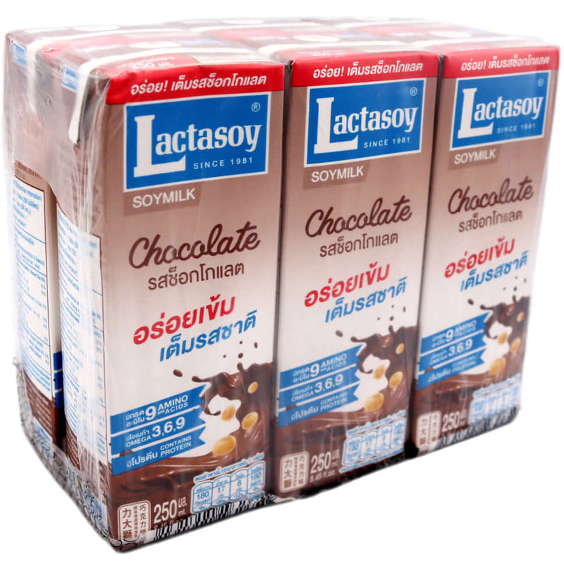 Lactasoy Chocolate UHT Soymilk (Pack of 6) 1500ml (6x250ml) - Tuk Tuk Mart