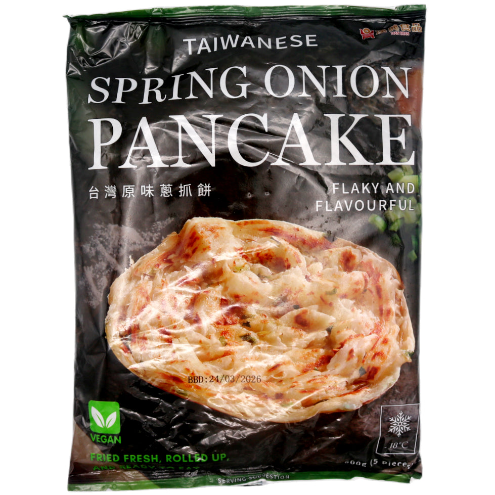 Han Dian Taiwanese Spring Onion Pancake 漢典 台灣原味蔥抓餅 (素) (5pcs) 600g (Frozen) - Tuk Tuk Mart