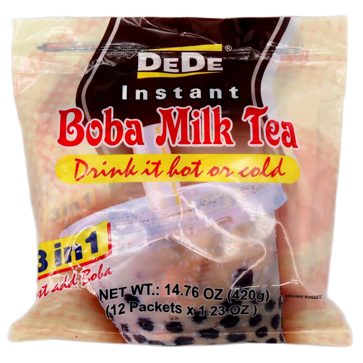 Dede Instant Boba Milk Tea (34.9g*12pcs) 420g - Tuk Tuk Mart