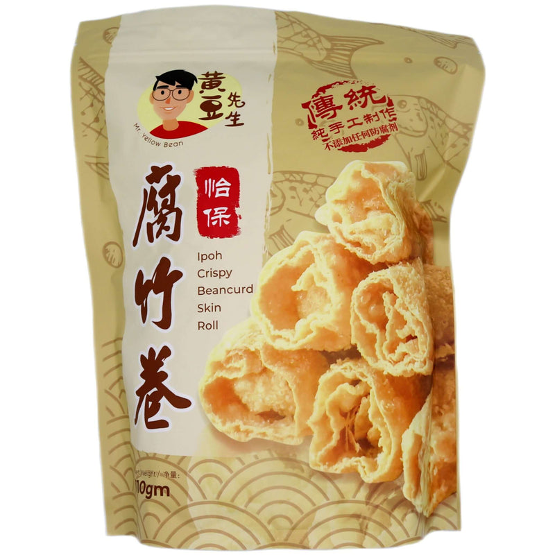 Mr Yellow Bean Ipoh Crispy Beancurd Skin Roll 110g - Tuk Tuk Mart