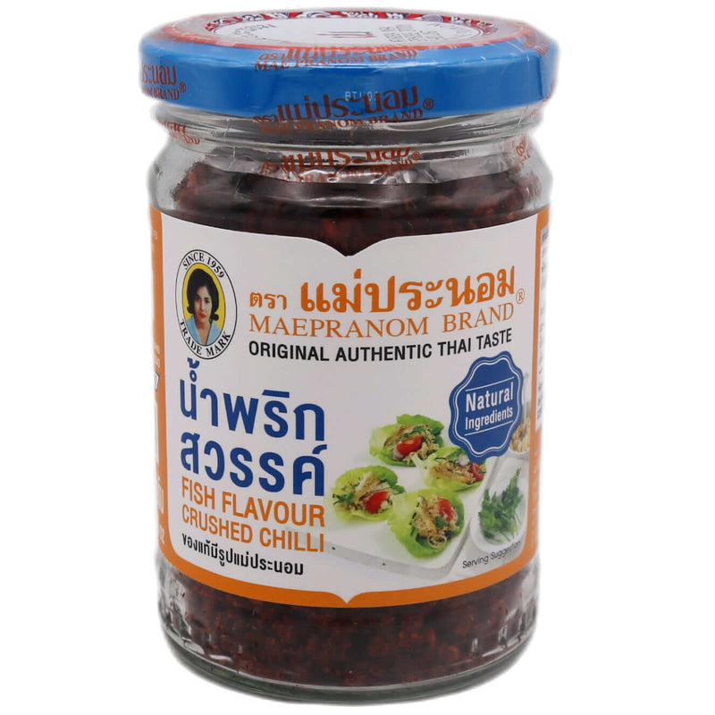 Mae Pranom Brand Original Authentic Thai Taste (Crushed Chilli Fish Flavour) 134g - Tuk Tuk Mart