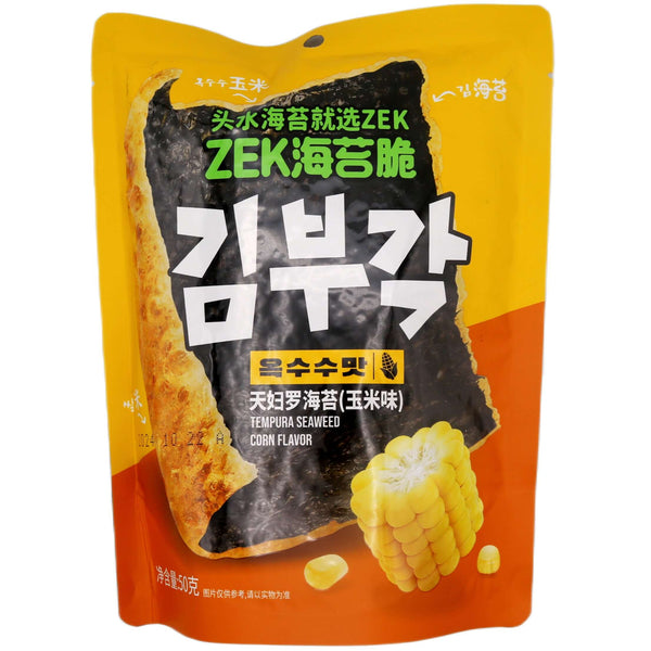 Zek Tempura Seaweed Snack (Corn Flavour) 50g - Tuk Tuk Mart