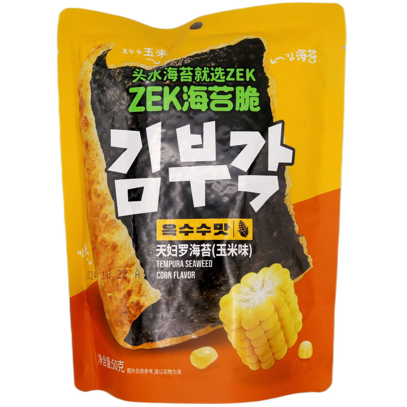 Zek Tempura Seaweed Snack (Corn Flavour) 50g - Tuk Tuk Mart