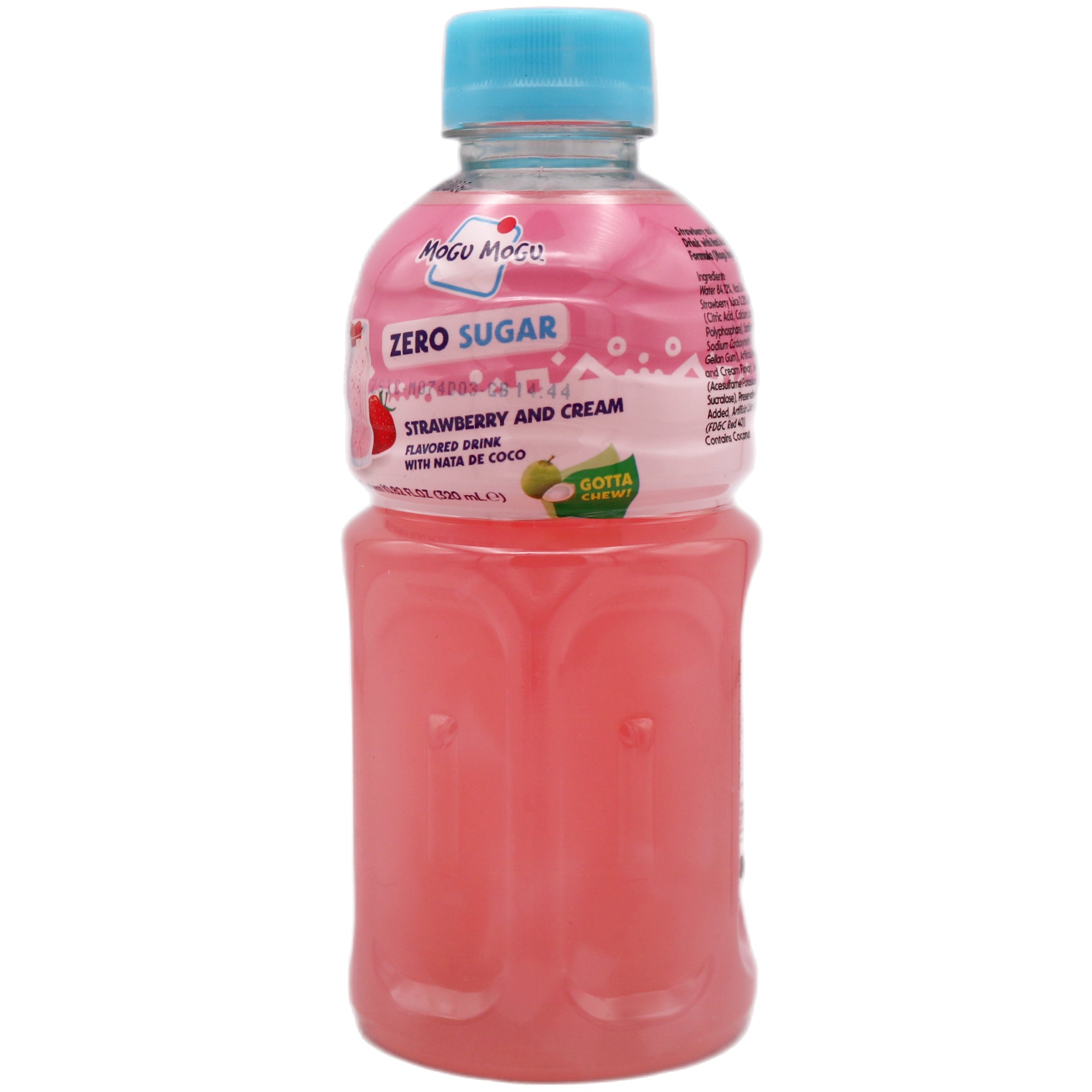 Mogu Mogu Strawberry and Cream Flavoured Drink With Nata De Coco 320ml - Tuk Tuk Mart