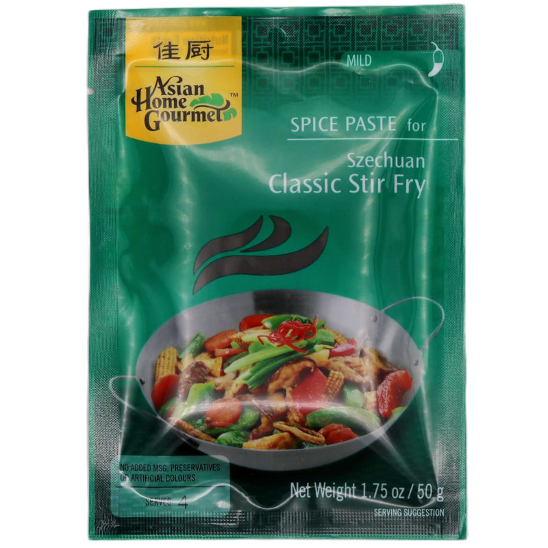 Asian Home Gourmet Spice Paste for Szechuan Classic Stir Fry 50g - Tuk Tuk Mart