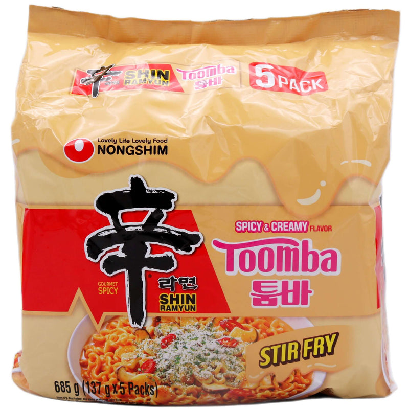 Nongshim Toomba Instant Noodles Spicy & Creamy Flavour (137g*5pcs) 685g - Tuk Tuk Mart