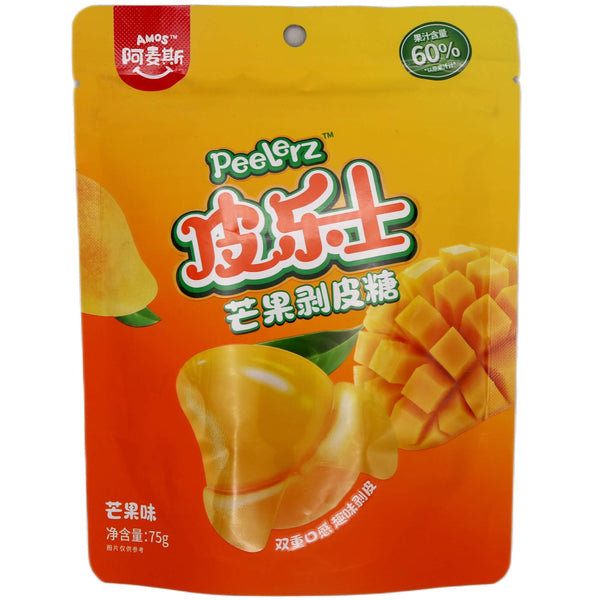 Amos Peelerz Peelable Mango Flavour Gummy Candy 75g - Tuk Tuk Mart