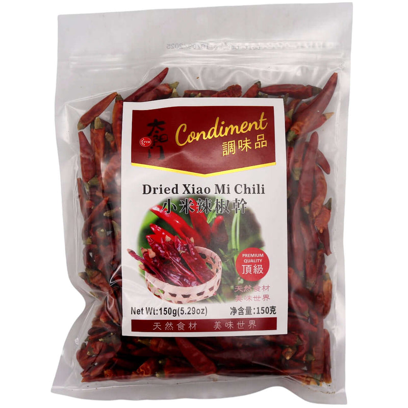 TYM Dried Xiao Mi Chili 150g - Tuk Tuk Mart