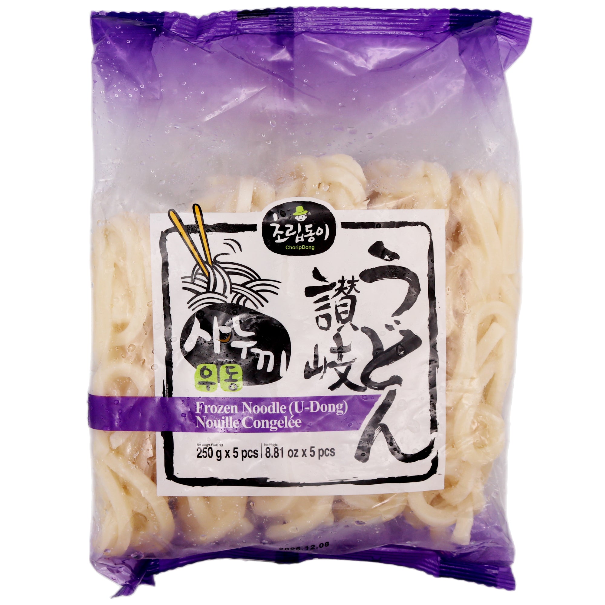 Choripdong Frozen Noodle (U-Dong) (5pcs*250g) 1250g (Frozen) - Tuk Tuk Mart