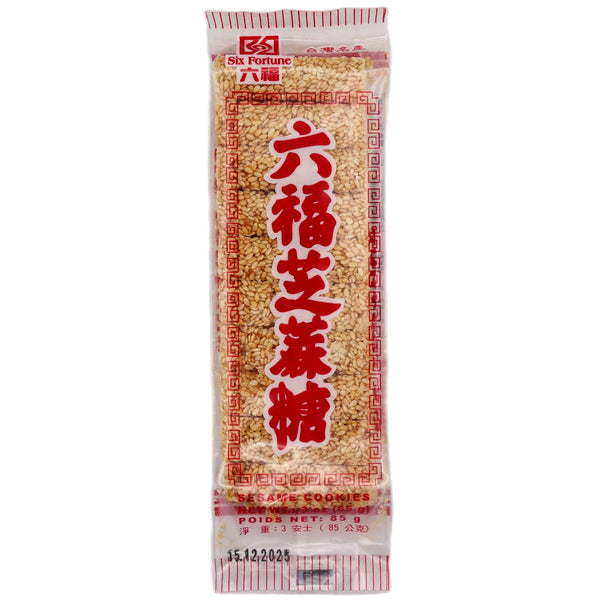 Six Fortune Sesame Cookies 85g - Tuk Tuk Mart