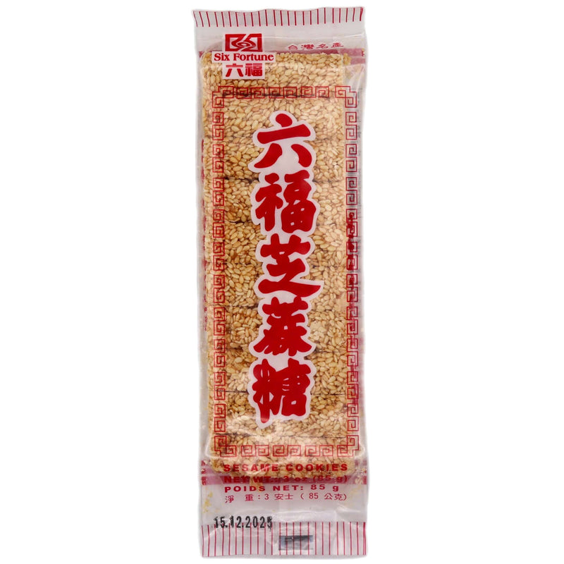 Six Fortune Sesame Cookies 85g - Tuk Tuk Mart