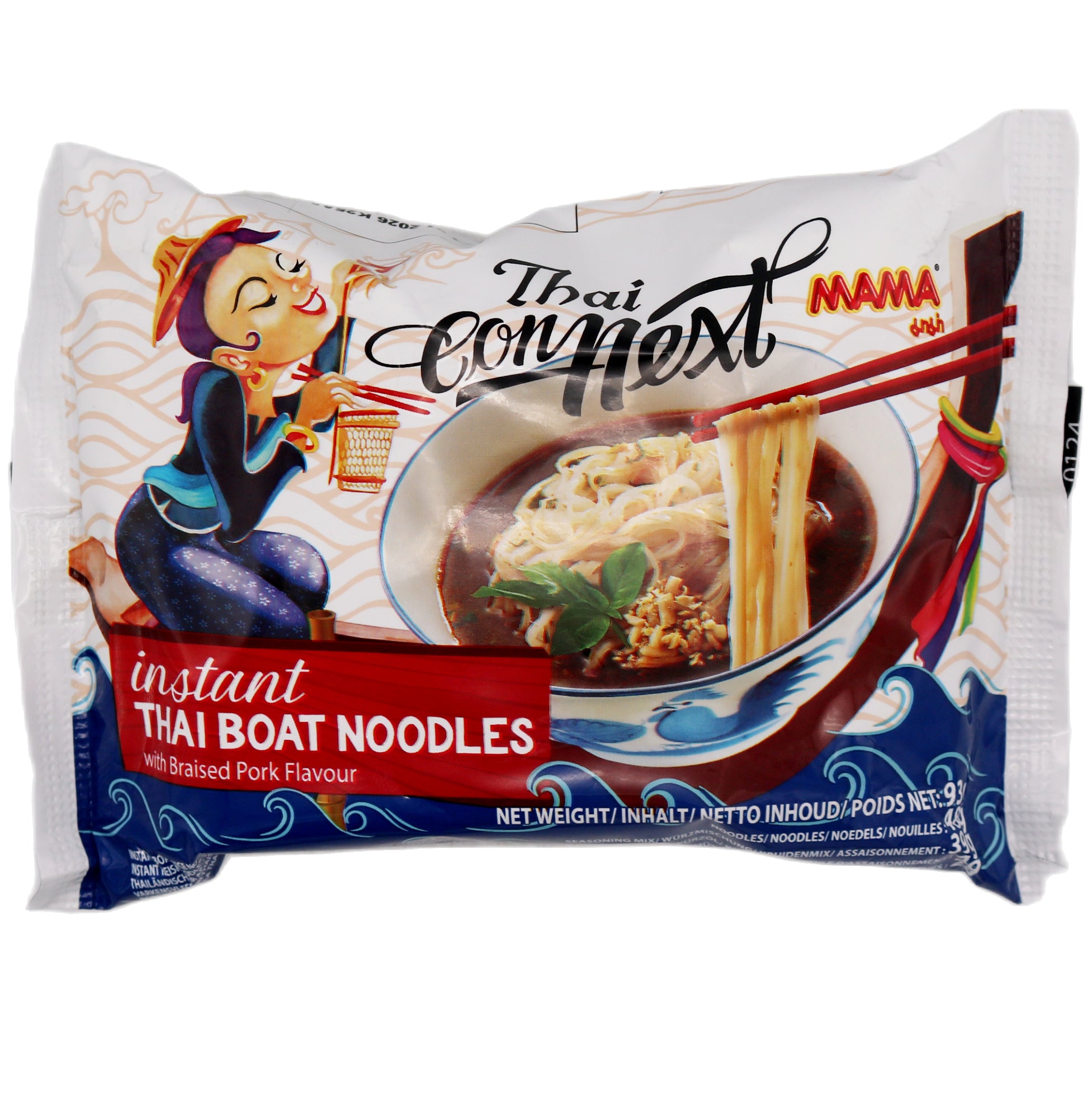 MAMA Thai ConNext Instant Thai Boat Noodles with Braised Pork Flavour 93g - Tuk Tuk Mart