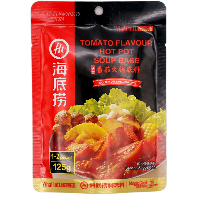 Haidilao Tomato Flavour Hot Pot Soup Base For One 海底撈番茄火鍋底料 125g - Tuk Tuk Mart