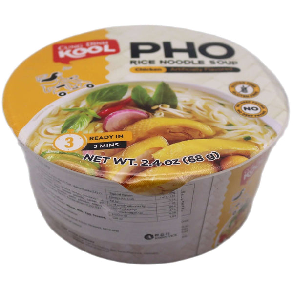 Cung Dinh Kool Bowl Pho Chicken Rice Noodle 68g - Tuk Tuk Mart