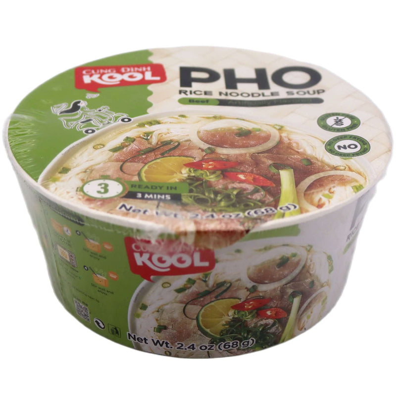 Cung Dinh Kool Bowl Pho Beef Rice Noodle 68g - Tuk Tuk Mart