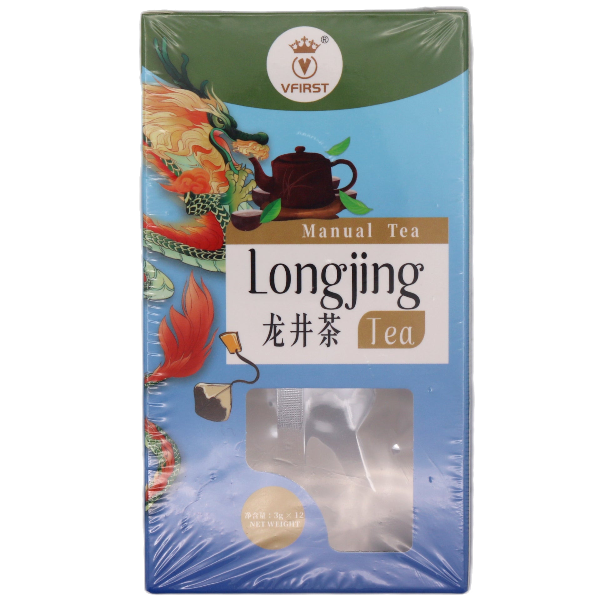 VFirst Manual Tea Longjing 龍井茶 (3g*12pcs) 36g - Tuk Tuk Mart
