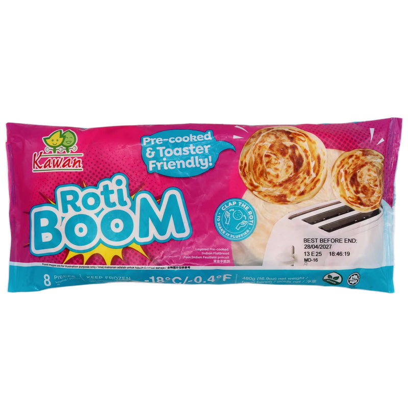 Kawan Roti Boom Original (60g*8pcs) 480g (Frozen) - Tuk Tuk Mart