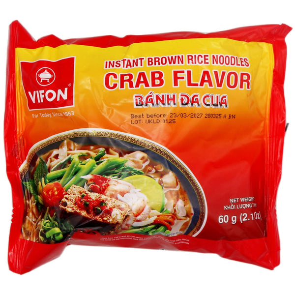 Vifon Instant Brown Rice Noodles Crab Flavour 60g - Tuk Tuk Mart