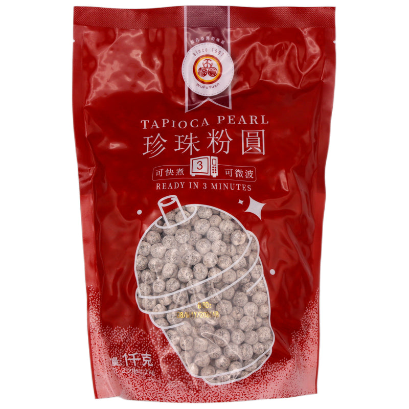 WuFuYuan Tapioca Pearl 台灣快速型珍珠粉圓 1kg - Tuk Tuk Mart