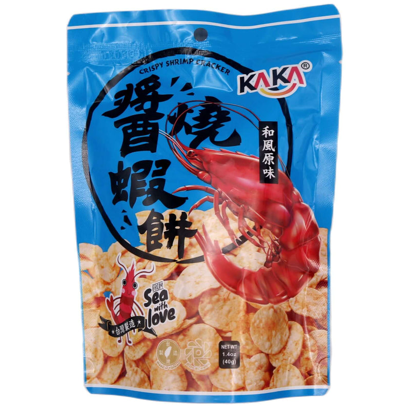 Kaka BBQ Chips Classic Shrimp Flavour 卡卡 醬燒蝦餅 和風原味 40g - Tuk Tuk Mart