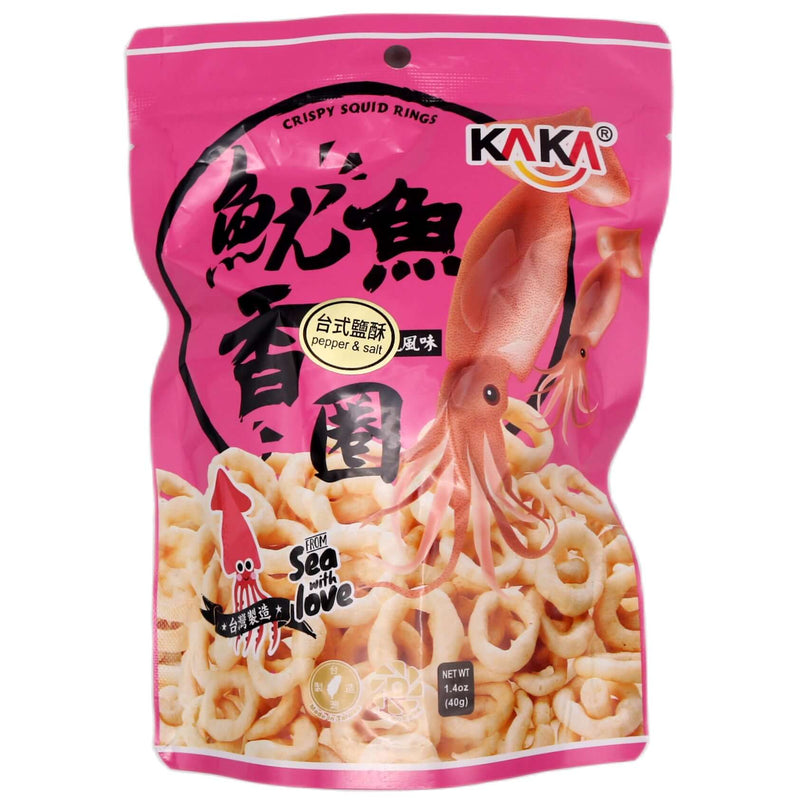 Kaka BBQ Ring Chips Taiwanese Style Salt and Pepper Flavour 卡卡 魷魚香圈 台式鹽酥 40g