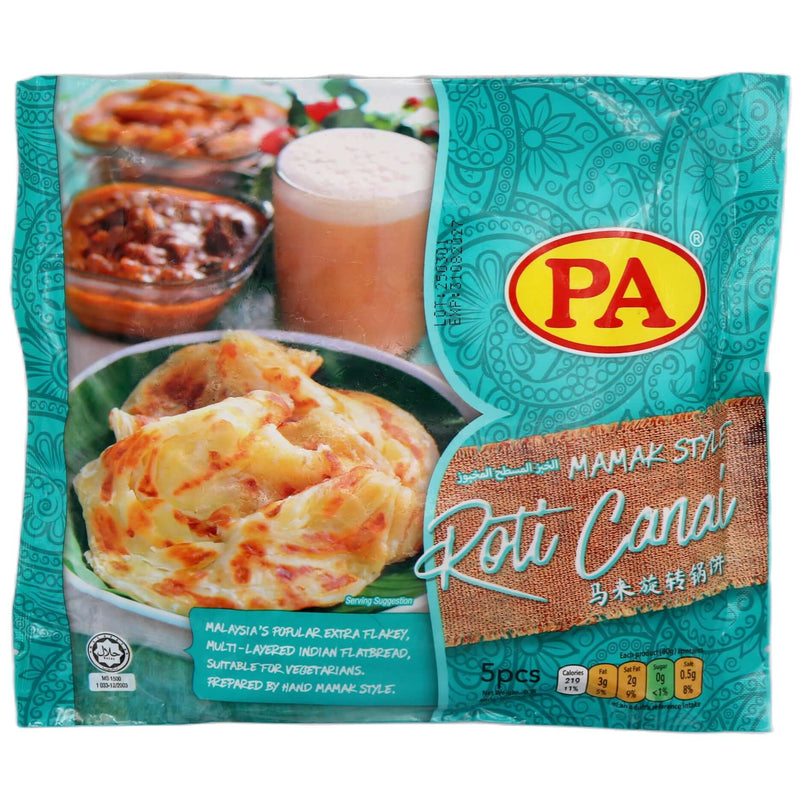 PA Foods Mamak Style Roti Canai (5pcs) 400g (Frozen) - Tuk Tuk Mart