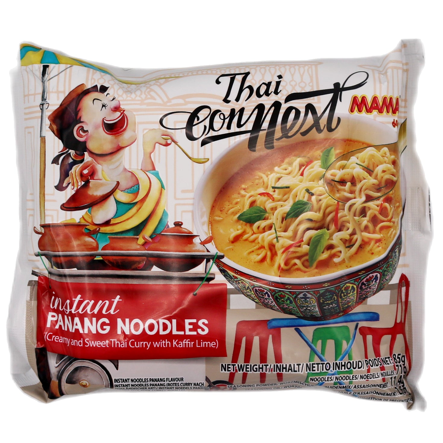 MAMA Thai ConNext Instant Panang Noodles (Creamy and Sweet Thai Curry with Kaffir Lime) 85g - Tuk Tuk Mart