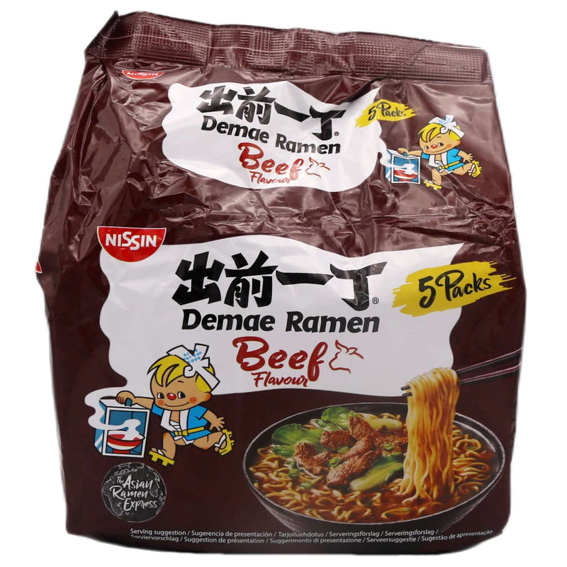 EU Nissin Demae Ramen Beef Flavour (100g*5pcs) 500g - Tuk Tuk Mart