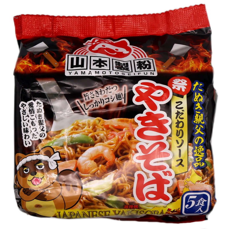 Yamamoto Seifun Tanuki Oyaji No Ippin Yakisoba Stir Fry Noodles (5pcs) 435g