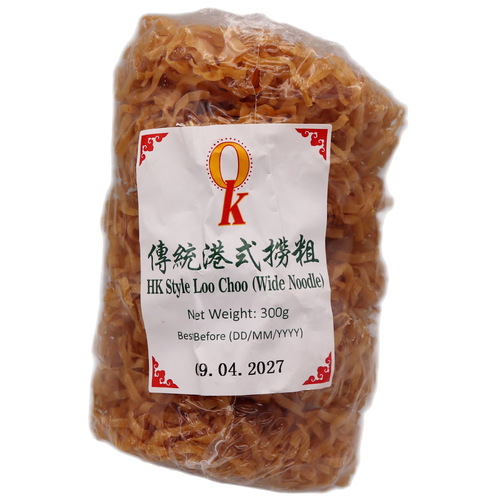 OK Brand HK Style Loo Choo (Wide Noodle) 300g - Tuk Tuk Mart