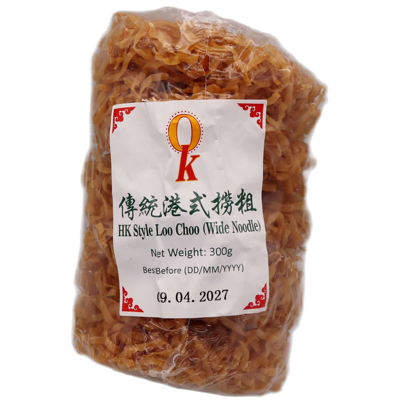OK Brand HK Style Loo Choo (Wide Noodle) 300g - Tuk Tuk Mart