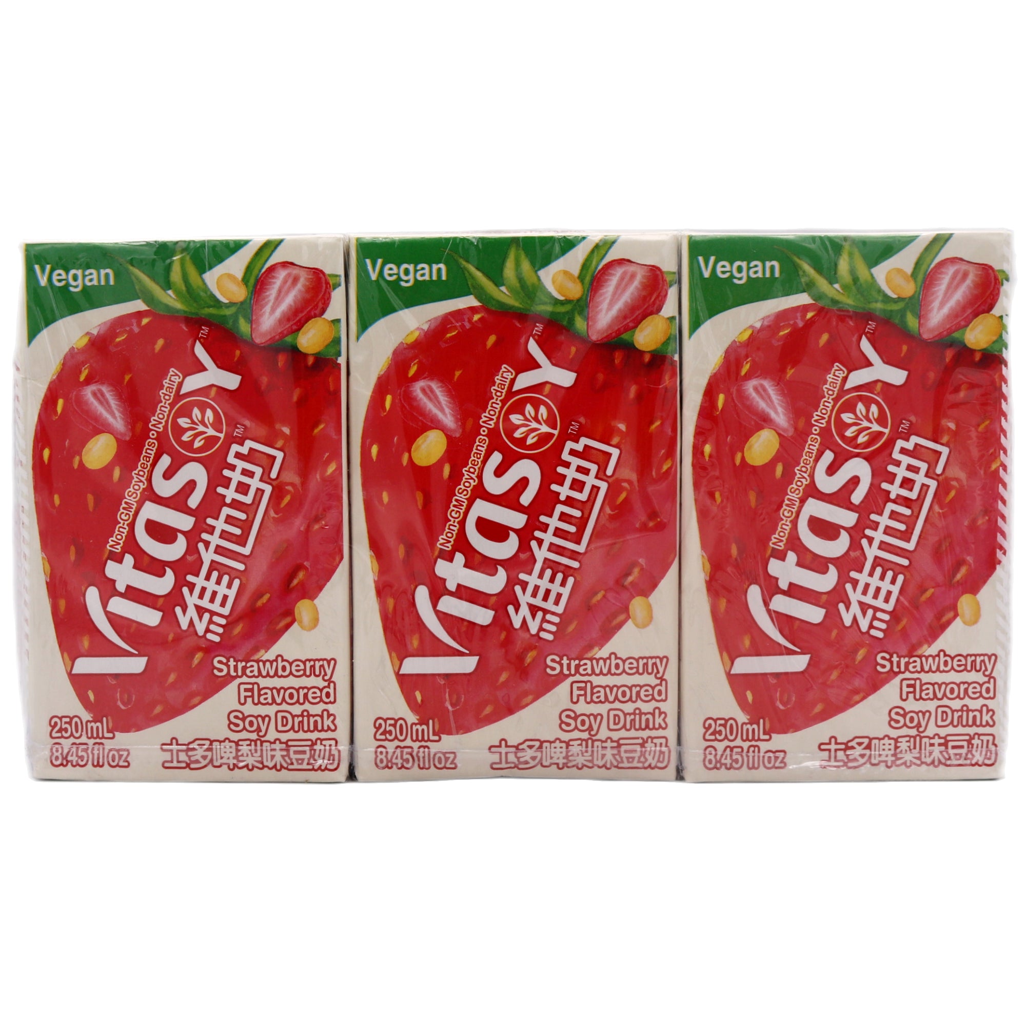Vita Vitasoy Strawberry Flavoured Soy Drink (Pack of 6) 1500ml (6x250ml) - Tuk Tuk Mart