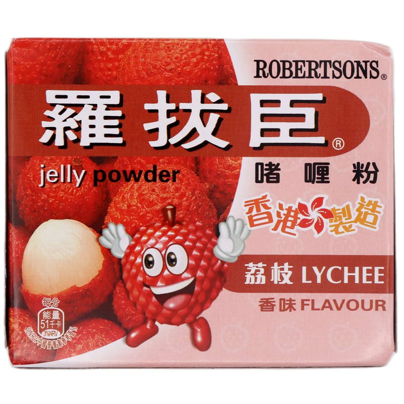 Robertsons Jelly Powder Lychee Flavour 羅拔臣啫喱粉 荔枝味 80g - Tuk Tuk Mart