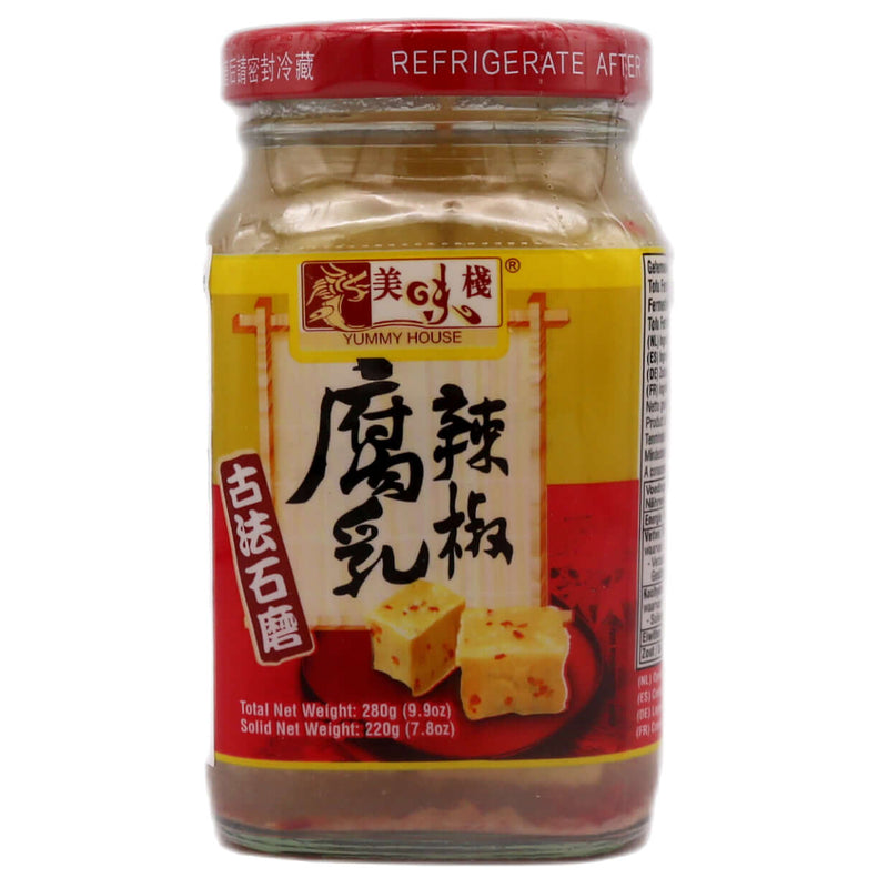 Yummy House Bean Curd with Chilli 美味棧 辣椒腐乳 280g - Tuk Tuk Mart