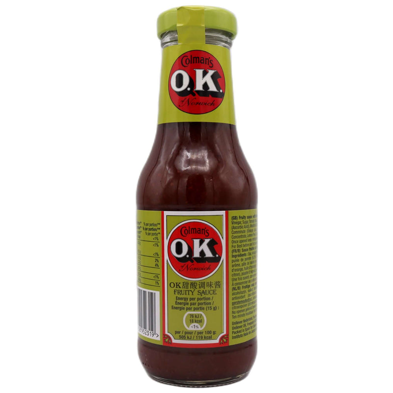 Colman's O.K. Fruity Sauce 甜酸調味醬 335g - Tuk Tuk Mart