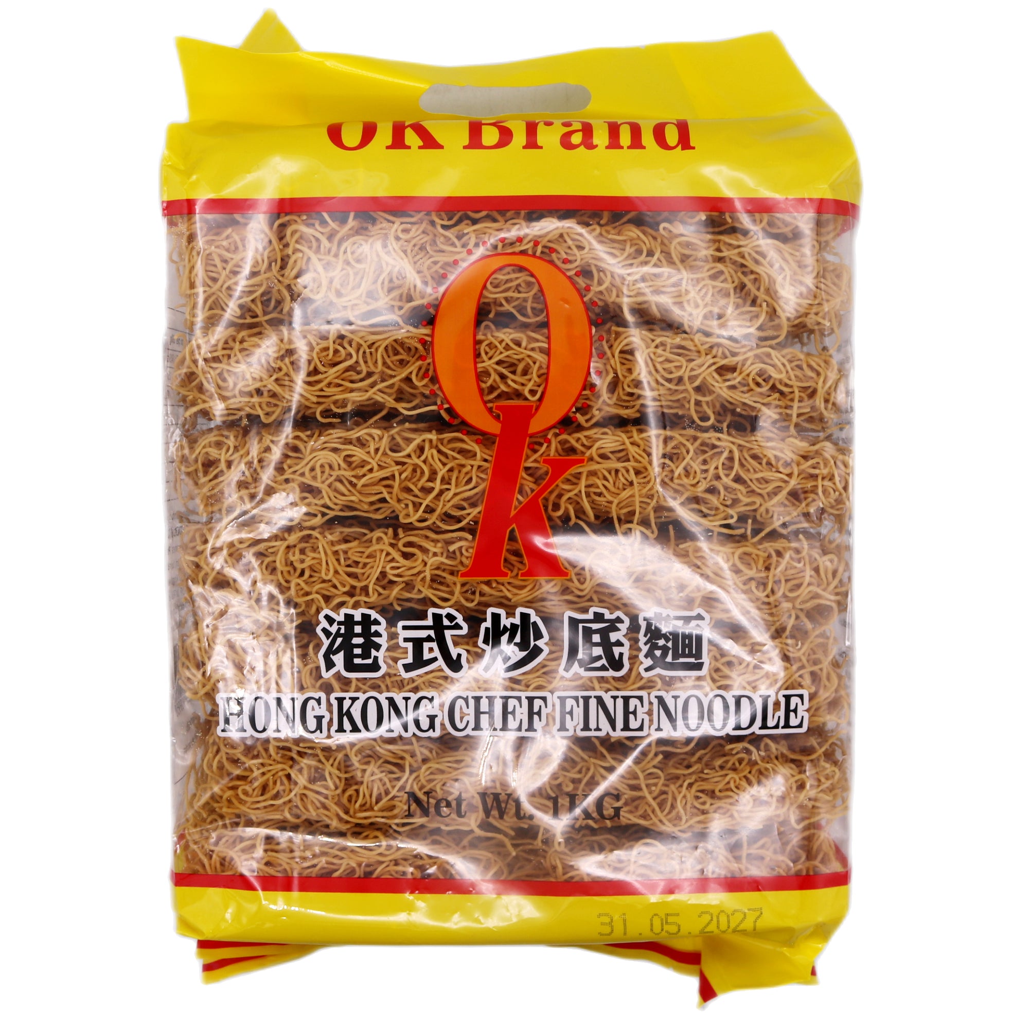 OK Brand Hong Kong Chef Fine Noodle 港式炒底麵 1kg - Tuk Tuk Mart