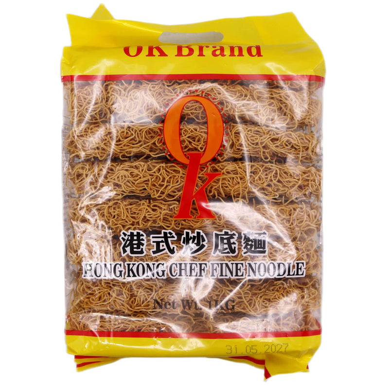 OK Brand Hong Kong Chef Fine Noodle 港式炒底麵 1kg - Tuk Tuk Mart