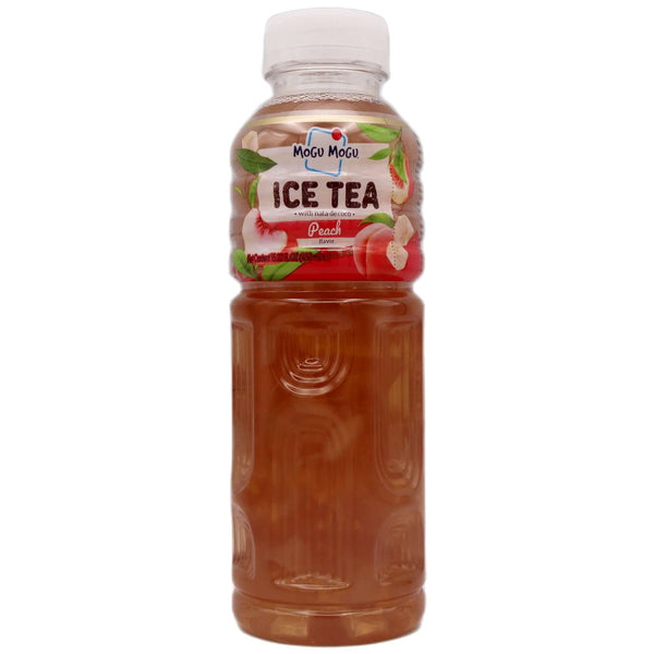 Mogu Mogu Peach Flavoured Tea Drink with Nata de Coco 450ml - Tuk Tuk Mart