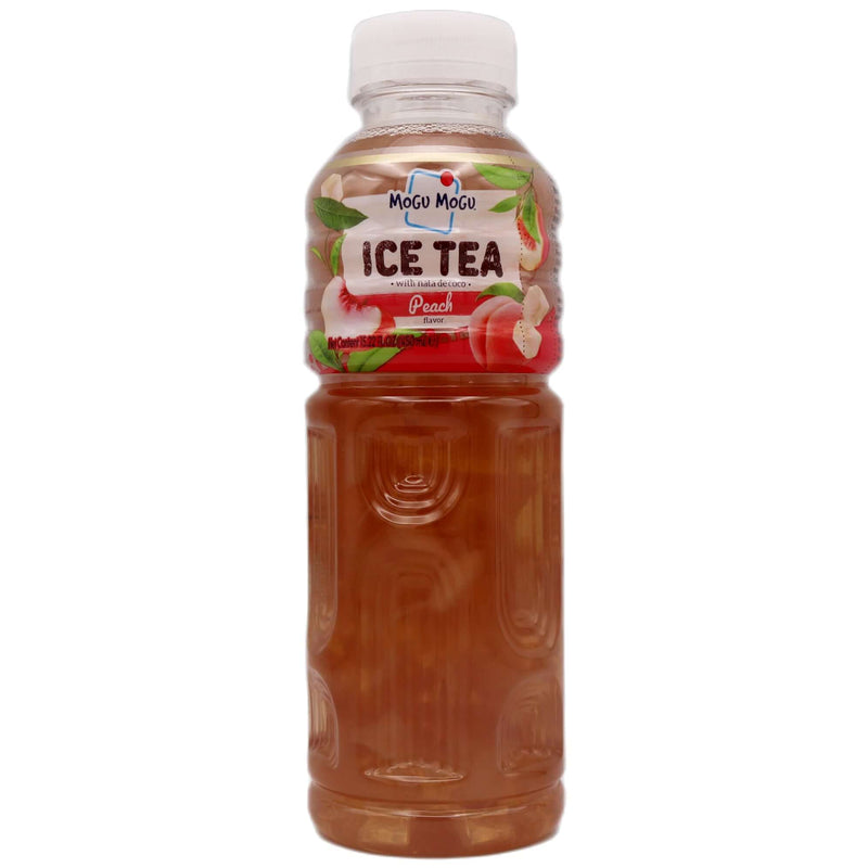 Mogu Mogu Peach Flavoured Tea Drink with Nata de Coco 450ml - Tuk Tuk Mart