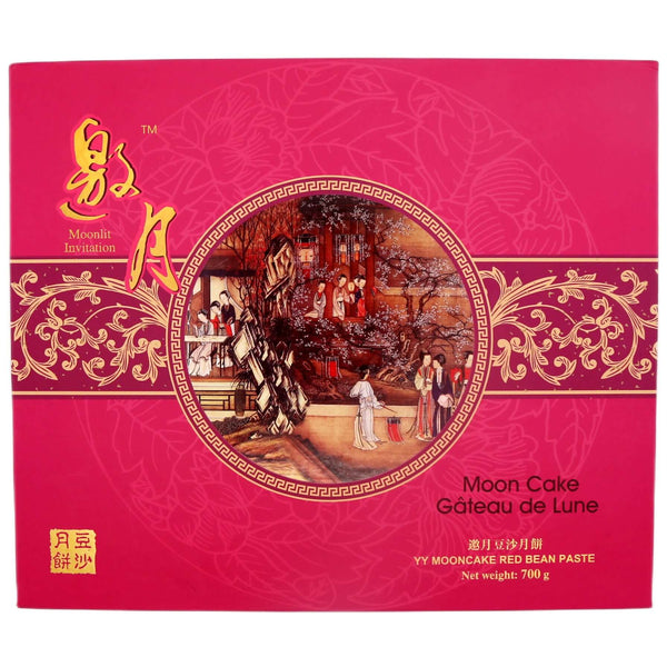 YY Mooncake Red Bean Paste 邀月豆沙月餅 (175g*4Pcs) 700g - Tuk Tuk Mart