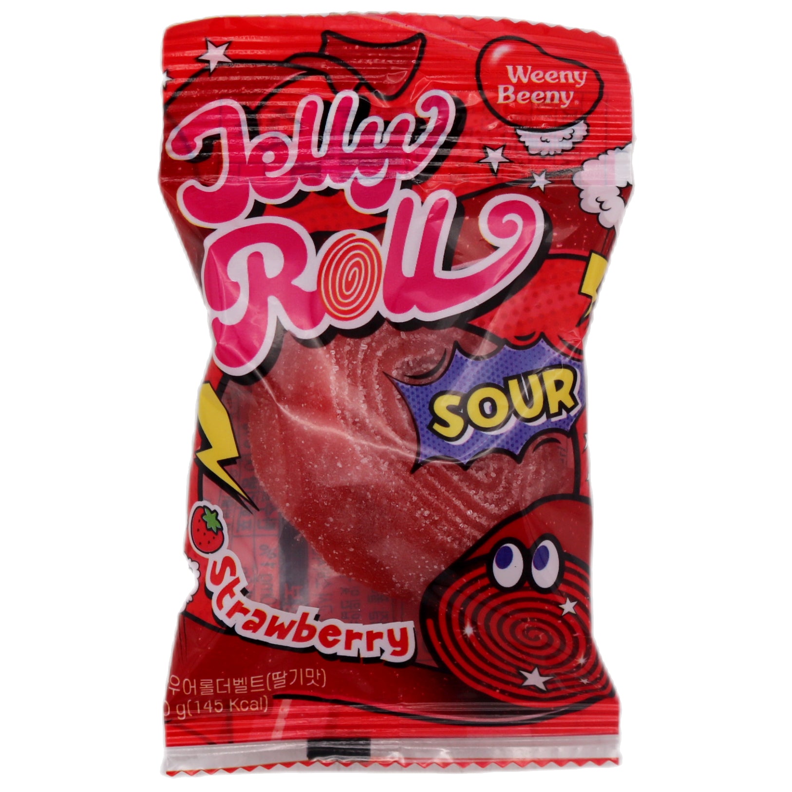 Weeny Beeny D Sour Jelly Rolls (Strawberry) 40g - Tuk Tuk Mart