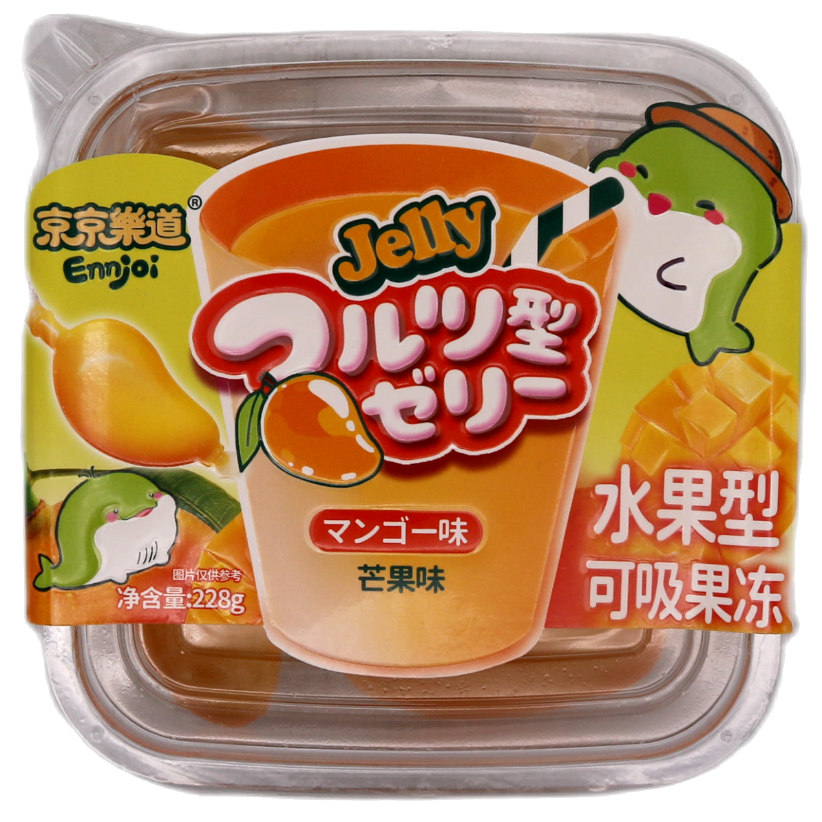 JJLD Fruit Jelly Drink Mango Flavour 京京樂道水果型可吸果凍芒果味 228g - Tuk Tuk Mart