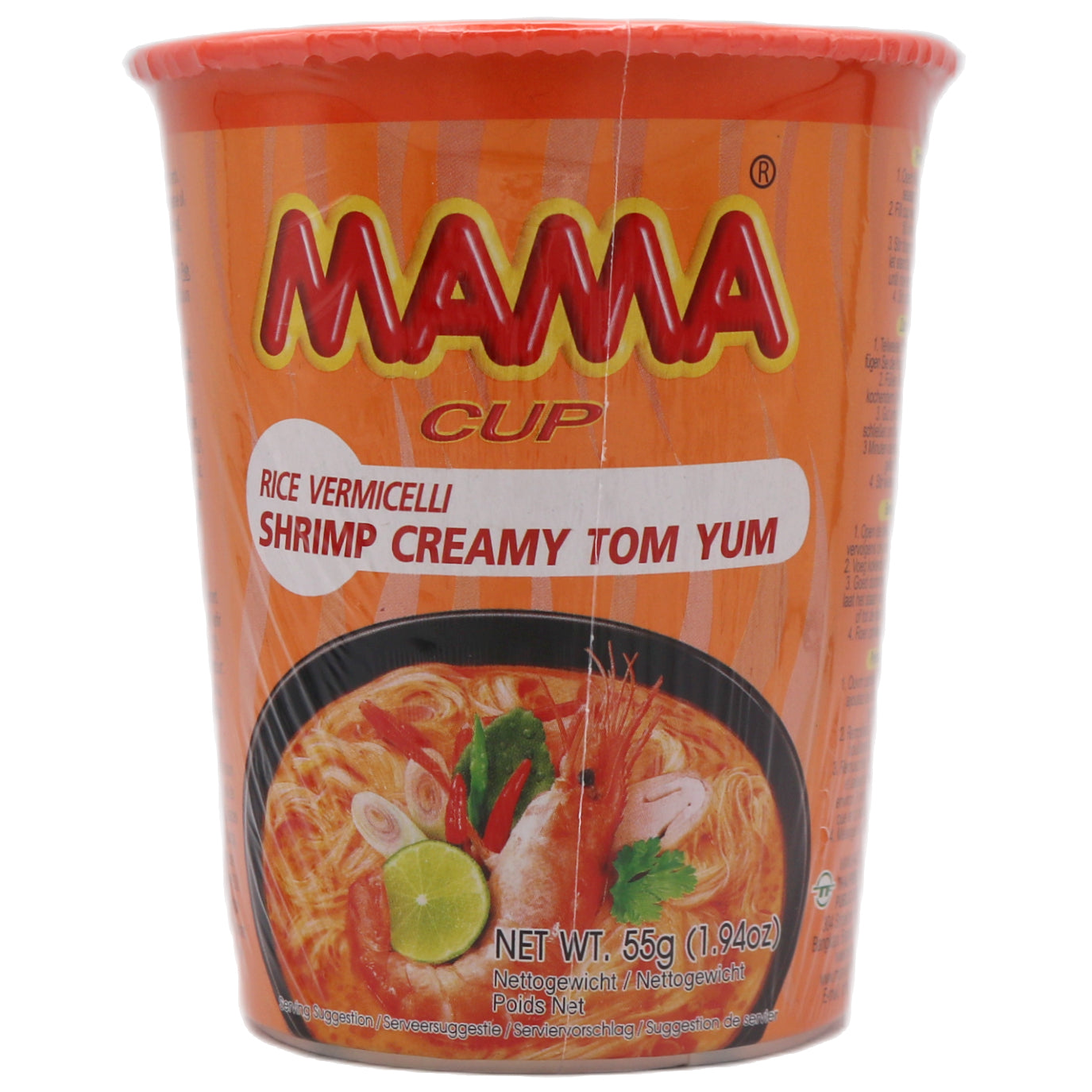 Mama Cup Rice Vermicelli Creamy Shrimp Tom Yum Flavour 55g - Tuk Tuk Mart