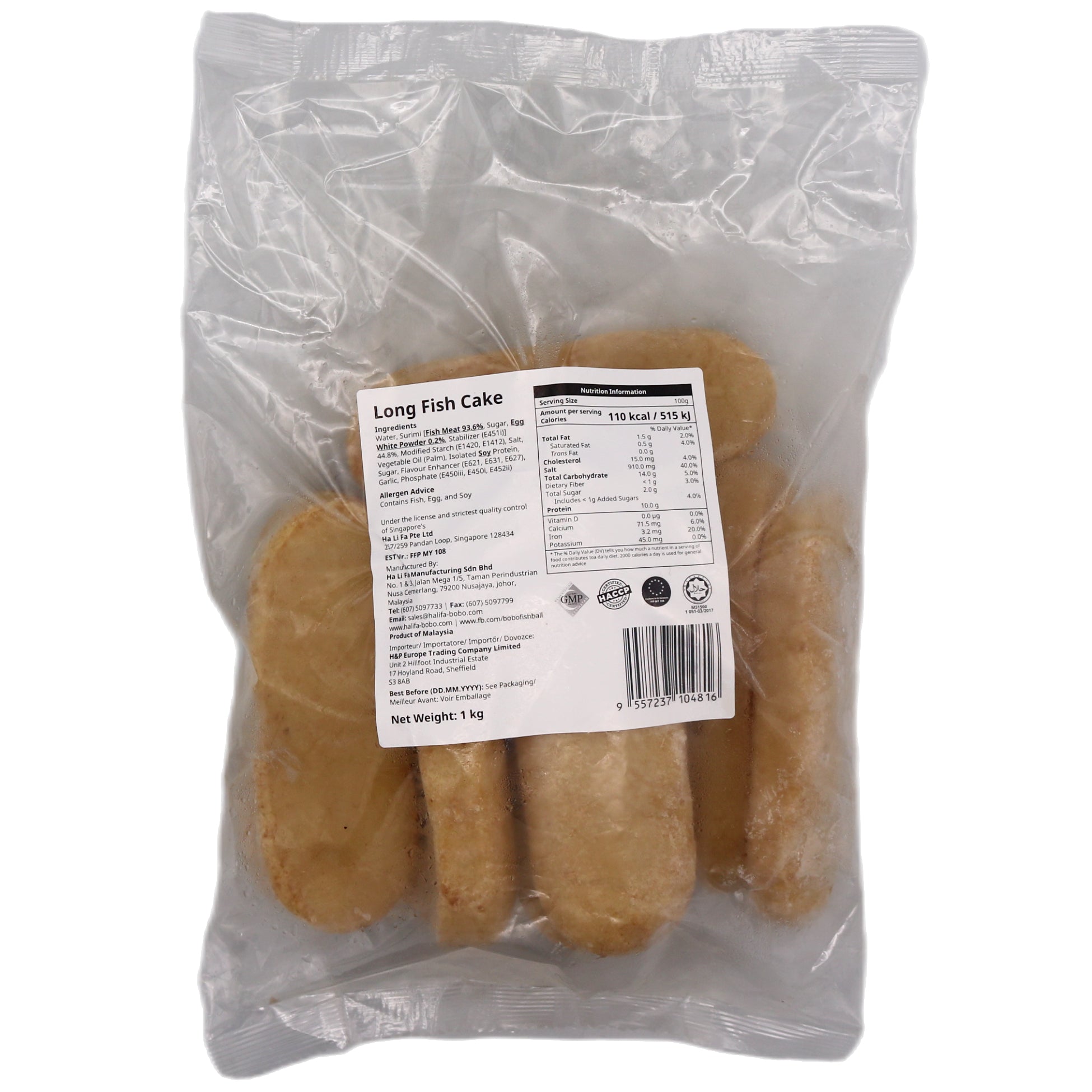 Bobo Long Fish Cake 1kg (Frozen) - Tuk Tuk Mart