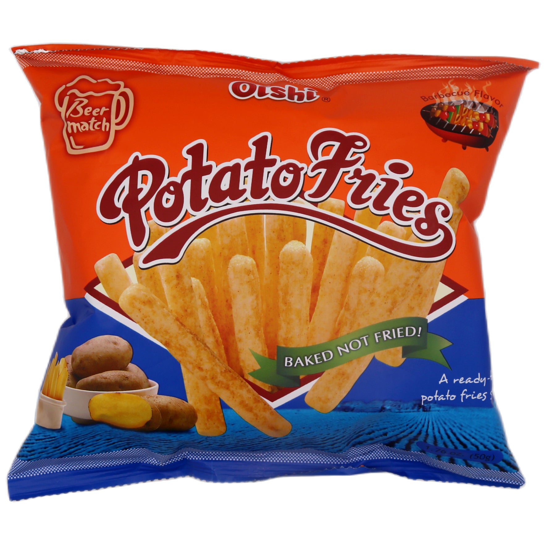 Oishi Potato Fries Barbecue Flavour 50g - Tuk Tuk Mart