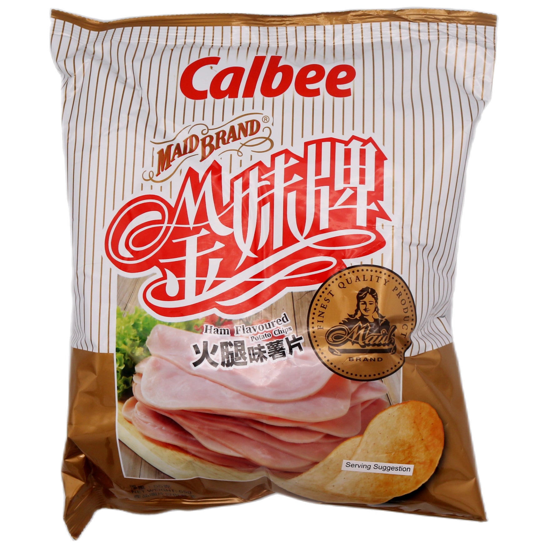 Calbee Potato Chips Ham Flavour 卡樂B金妹牌火腿味薯片 55g - Tuk Tuk Mart