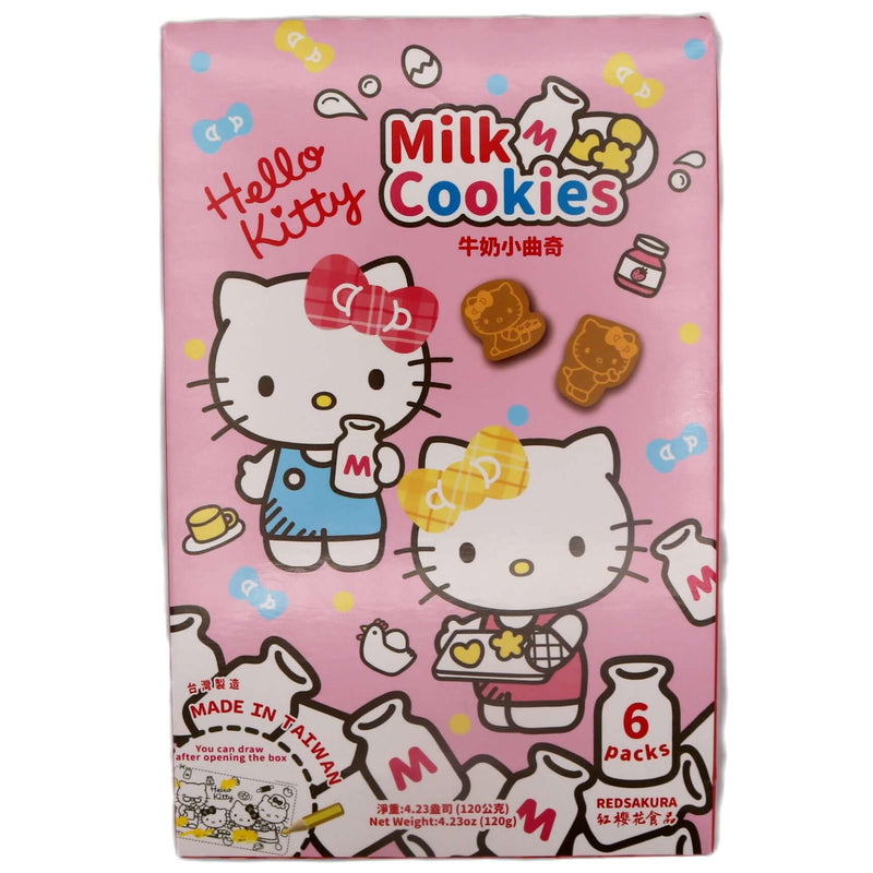 Red Sakura Hello Kitty Milk Cookies (20g*6pcs) 120g - Tuk Tuk Mart
