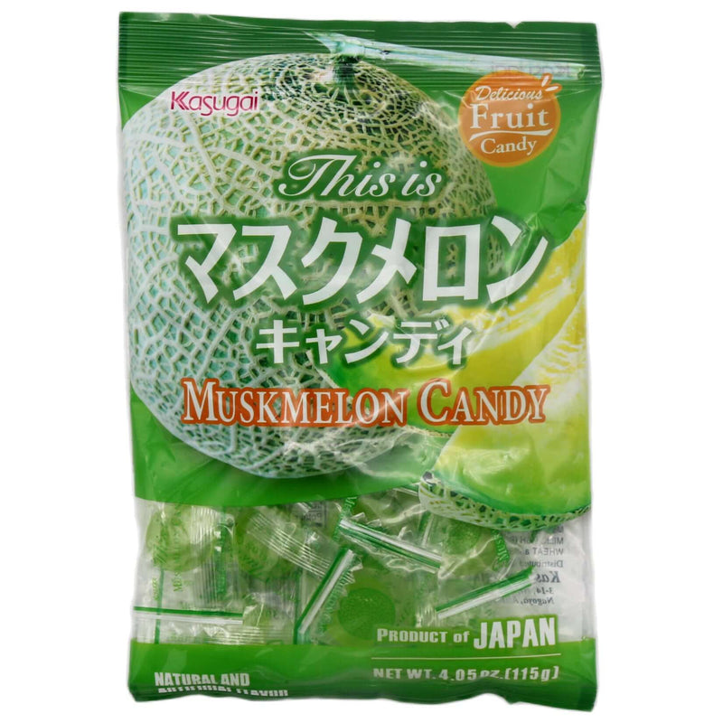 Kasugai Melon Flavoured Boiled Sweets (Musk Melon Candy) (22pcs) 115g - Tuk Tuk Mart